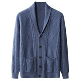 Comfortable Cardigan, Men's Half Turtleneck Cashmere Buttoned Sweater