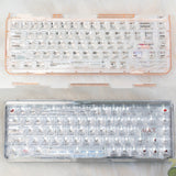Fully Transparent Glacier Keycaps with Engraved Ice Translucency, Keyboard Accessories