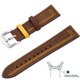Grained Leather Strap for Quick Release, Hand Made Retro Watch Bands (Watch not Included)