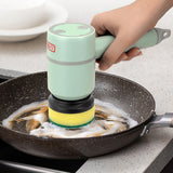 Electric Cleaning Dishwashing Brush, Automatic Wireless USB Rechargeable Professional Kitchen Bathtub Tile Cleaning Device