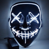 Black V Halloveen Horror Glowing Mask