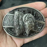 Bullhead Animal Knife, Denim Hip Hop Skateboard, Buckle Belt (Leather Belt not Included)