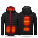 Smart Heating Cotton-padded Clothes, Men and Women's USB Charging Cardigan or Jacket