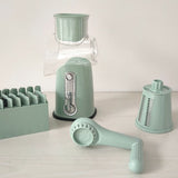 Hand-cranked Drum Shredder & Slicer, Multi-functional Manual Vegetable Cutter for Home Kitchen