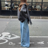 Wool-blend Coat with Striped Tassel Scarf Collar