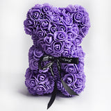 Valentine's Day Gift Rose Bear, Eternal Flower Rose Teddy Bear, PE Foam Toy for New Year's Eve