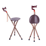 Elderly, Aluminum Alloy, Triangle Cane, Stool