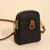 Lychee Pattern Mobile Phone Bag Small Premium Quality Leather Crossbody Wallet Bags for Women