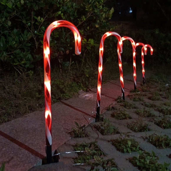 Solar Powered Cane String Lights, Christmas Home Decor