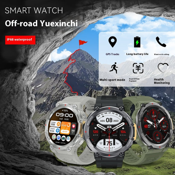 Fully Fit HD Round Screen, IP68 Waterproof Touch Button Smartwatch