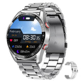 ECG PPG Business Stainless Steel Strap, Bluetooth Call, Smartwatch