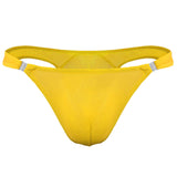 Men's Translucent, Ice Silk, Low Waist Buckle, T-back Underwear