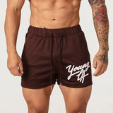 Quick-drying Mesh Casual Sports, American Style, Below the Knee, Cropped Beach Shorts
