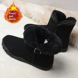 Unisex Winter Snow Boots with Thick Warm Fleece Lining – Slip-on Anti-slip Rubber Sole