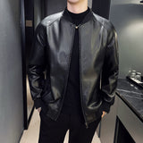 Men's Slim Fit Trendy Handsome Washed Leather Jacket