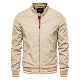 Men's Striped Zip-up Jacket with Pockets, Fashion Casual Sports Baseball Outerwear, Spring and Fall Clothing
