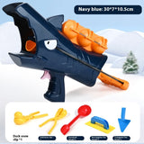 Children's Outdoor Snow Shark Cute Cartoon Snowball Gun Launcher, Clip Fight Toy