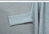 Monochrome Cashmere Shawl-type Bat Sleeve Sweater