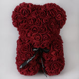 Valentine's Day Gift Rose Bear, Eternal Flower Rose Teddy Bear, PE Foam Toy for New Year's Eve