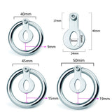 Stainless Steel Short Bottle Cap Chastity Lock for Men, Catheter Device