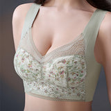 Floral Ice Silk Seamless Bra with Elegant Back Design (Pack of 2)