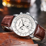 Sports Fashion Six-pin Multi-function Belt, Men's Quartz Watch