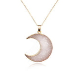 Moon Necklace, Sweater Chain Pendant