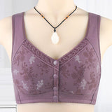 Printed Soft Cotton Front Button Underwired Bra for Women – Plus Size Supportive Lingerie (Pack of 2)
