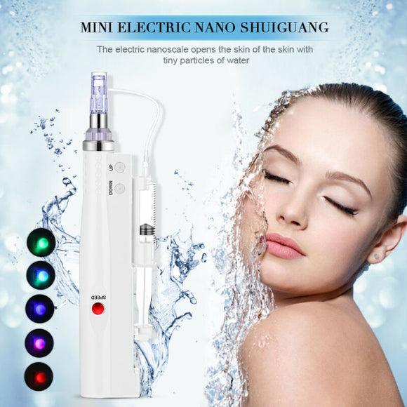 Mini Water Electric Microneedle, Inductive Therapeutical Skin Rejuvenation, Meso Derma Pen, Hydropower Beauty Instrument