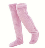 Solid Color Goose Down Leg Winter Socks