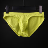 Men’s Low Waist Cotton Briefs with U Pouch – Soft Stretch Triangle Underwear for Daily Comfort (Pack of 2)