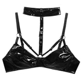 Patent Leather Adjustable Bra (Pack of 2)