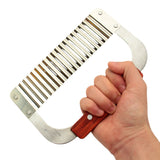 Stainless Steel Potato Cutter with Wooden Handle – Wavy French Fries Cutting Knife
