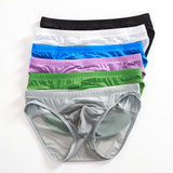 Men's Low Waist Transparent Mesh Briefs