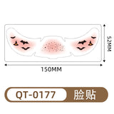 Halloween Face Tattoo Stickers – Waterproof Temporary Horror Makeup Tattoos for Men & Women