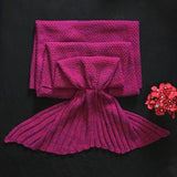 Hot Mermaid Blanket, Handmade Knitted Sleeping Wrap, TV Sofa Mermaid Tail Kids or Adults' Crocheted Bag Bedding Throws
