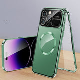 Double-sided Magnetic Glass Phone Case, Full Protection Cover