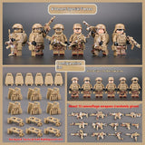 Military Building Blocks Doll, Assembled Desert Army