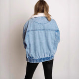 Women's Denim Jacket, Fur Collar Denim Coat