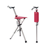Folding Walking Stick with Seat – Lightweight Aluminum Alloy Chair Cane