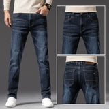 Affordable Luxury Stretch Denim Jeans for Men – Spring & Autumn Business Casual Style