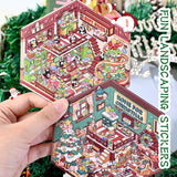 DIY Decompression Handmade Stickers for Christmas Miniature Scenes