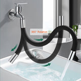 Faucet Extension Extender, Bathroom 360-degree Rotation Adjust Free Bending Faucet Splash-proof Universal Extension Tube