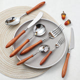 304 Stainless Steel Kitchen Tableware with Rosewood Handle
