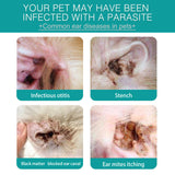 Pet Ear Cleaning, Cat Dog Ear Mite Earwax Care, Meatus Acusticus Cleaning Finger Stall