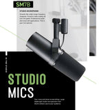 SM7B Studio Moving Coil, Professional Recording Microphone