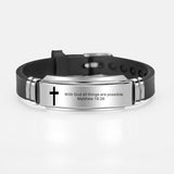 Classic Bible Verses Psalms Bracelet Bangle, Christian Jewelry