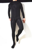 Winter Men's Fleece One-piece Bodysuit, Thick Warm Full Stockings