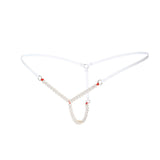 New Women's Ultra-fine, Sexy Pearl Massage, T-back, Hot Underwear