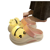 New Spring and Summer Anti-slip Platform Panda Light Hole Shoes for Women